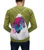 Заказать рюкзак в Москве. Рюкзак-мешок с полной запечаткой Единорог с розовыми волосами в цветах от eszadesign - готовые дизайны и нанесение принтов.