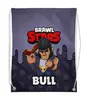 Заказать рюкзак в Москве. Рюкзак-мешок с полной запечаткой BRAWL STARS BULL от geekbox - готовые дизайны и нанесение принтов.