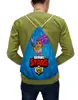 Заказать рюкзак в Москве. Рюкзак-мешок с полной запечаткой BRAWL STARS SHELLY  от geekbox - готовые дизайны и нанесение принтов.