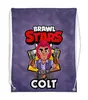 Заказать рюкзак в Москве. Рюкзак-мешок с полной запечаткой BRAWL STARS COLT от geekbox - готовые дизайны и нанесение принтов.