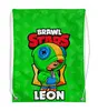 Заказать рюкзак в Москве. Рюкзак-мешок с полной запечаткой BRAWL STARS LEON от geekbox - готовые дизайны и нанесение принтов.