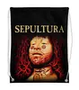 Заказать рюкзак в Москве. Рюкзак-мешок с полной запечаткой Sepultura от geekbox - готовые дизайны и нанесение принтов.