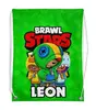 Заказать рюкзак в Москве. Рюкзак-мешок с полной запечаткой BRAWL STARS LEON от geekbox - готовые дизайны и нанесение принтов.