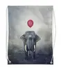 Заказать рюкзак в Москве. Рюкзак-мешок с полной запечаткой Красный шар и слон от Дана Столыпина - готовые дизайны и нанесение принтов.