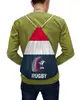Заказать рюкзак в Москве. Рюкзак-мешок с полной запечаткой Франция регби от rugby - готовые дизайны и нанесение принтов.