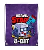 Заказать рюкзак в Москве. Рюкзак-мешок с полной запечаткой BRAWL STARS 8-BIT от geekbox - готовые дизайны и нанесение принтов.