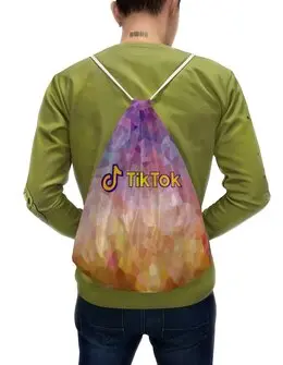 Заказать рюкзак в Москве. Рюкзак-мешок с полной запечаткой Tik Tok от THE_NISE  - готовые дизайны и нанесение принтов.