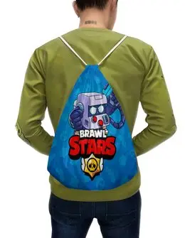 Заказать рюкзак в Москве. Рюкзак-мешок с полной запечаткой BRAWL STARS 8-BIT от geekbox - готовые дизайны и нанесение принтов.