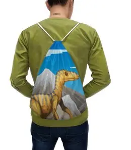 Заказать рюкзак в Москве. Рюкзак-мешок с полной запечаткой Динозавр от Amerikanka - готовые дизайны и нанесение принтов.