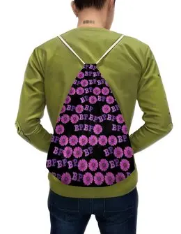 Заказать рюкзак в Москве. Рюкзак-мешок с полной запечаткой Blackpink розовый цветок от nionilla - готовые дизайны и нанесение принтов.