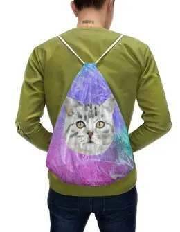 Заказать рюкзак в Москве. Рюкзак-мешок с полной запечаткой Котик от THE_NISE  - готовые дизайны и нанесение принтов.