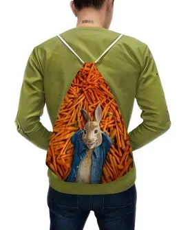 Заказать рюкзак в Москве. Рюкзак-мешок с полной запечаткой Кролик Питер от skynatural - готовые дизайны и нанесение принтов.
