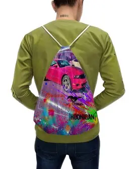 Заказать рюкзак в Москве. Рюкзак-мешок с полной запечаткой Mustang Hoonigan  от TheAndarz  - готовые дизайны и нанесение принтов.