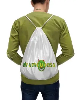 Заказать рюкзак в Москве. Рюкзак-мешок с полной запечаткой Drumdubass white от cubik art  - готовые дизайны и нанесение принтов.