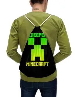 Заказать рюкзак в Москве. Рюкзак-мешок с полной запечаткой MINECRAFT CREEPER от vista12761@rambler.ru - готовые дизайны и нанесение принтов.