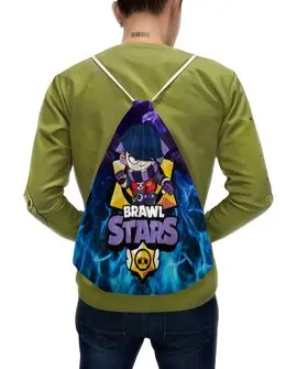 Заказать рюкзак в Москве. Рюкзак-мешок с полной запечаткой BRAWL STARS EDGAR  от geekbox - готовые дизайны и нанесение принтов.