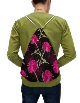 Заказать рюкзак в Москве. Рюкзак-мешок с полной запечаткой Бутоны роз от THE_NISE  - готовые дизайны и нанесение принтов.