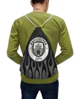 Заказать рюкзак в Москве. Рюкзак-мешок с полной запечаткой Manchester City от THE_NISE  - готовые дизайны и нанесение принтов.