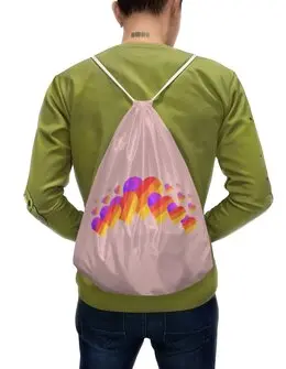 Заказать рюкзак в Москве. Рюкзак-мешок с полной запечаткой likee лайк от MariYang  - готовые дизайны и нанесение принтов.