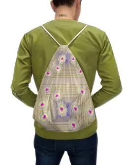 Заказать рюкзак в Москве. Рюкзак-мешок с полной запечаткой Цветочный паттерн от Stil na yarkosti - готовые дизайны и нанесение принтов.