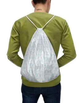 Заказать рюкзак в Москве. Рюкзак-мешок с полной запечаткой Синий слон от Vadim Koval - готовые дизайны и нанесение принтов.