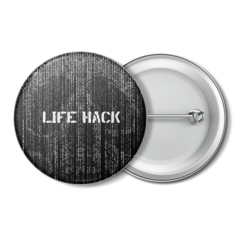 Printio Значок Череп life hack printio тетрадь на пружине череп life hack