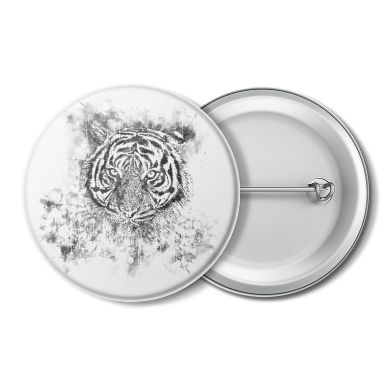 Printio Значок Белый тигр сноу бум сувенир мягкий полиэстер в виде тигра 8x6x5см 4 дизайна