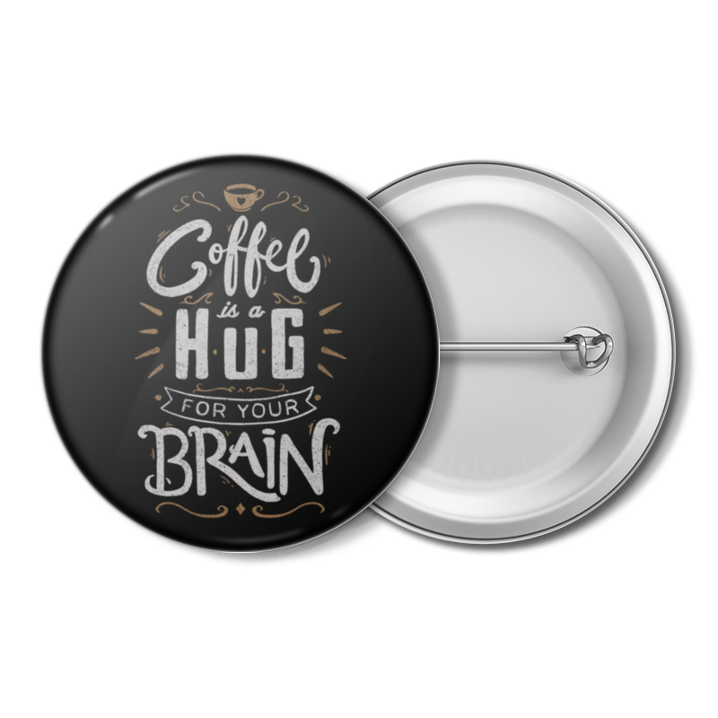 Printio Значок Кофе для мозга