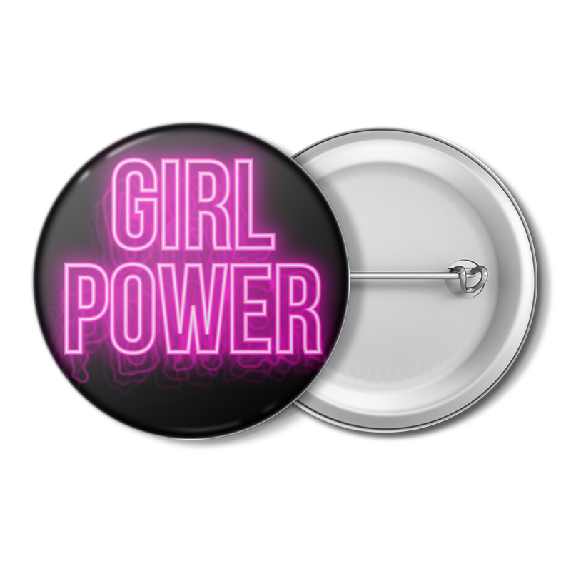 Printio Значок Girl power неон