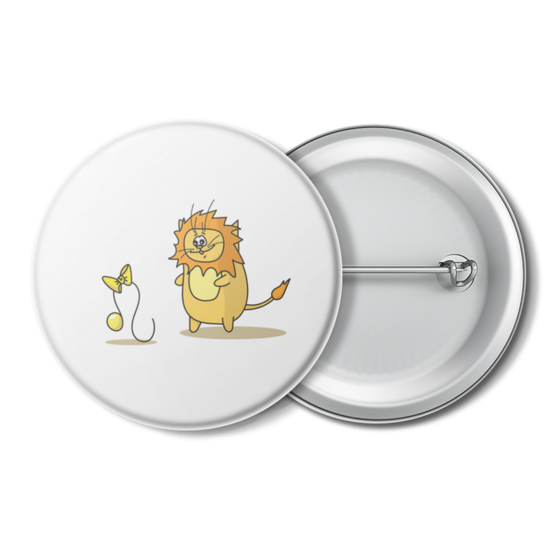 Printio Значок Кот лев. подарок для льва printio футболка классическая кот лев подарок для льва