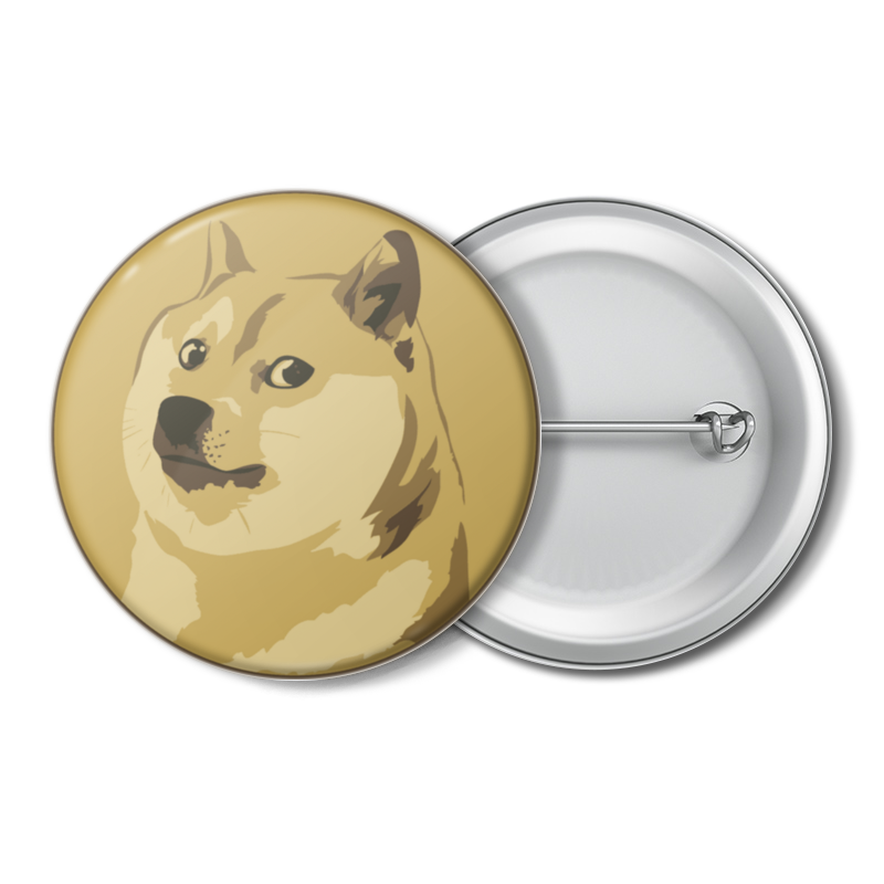 Printio Значок Dogecoin обманка на вентилятор для майнинга