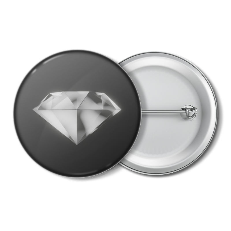 Printio Значок Алмаз 6 150 мм алмаз мягкий шлифовальные колеса драгоценного камня полировка шлифовального круга смолы драгоценного камня нефрита полировка абра