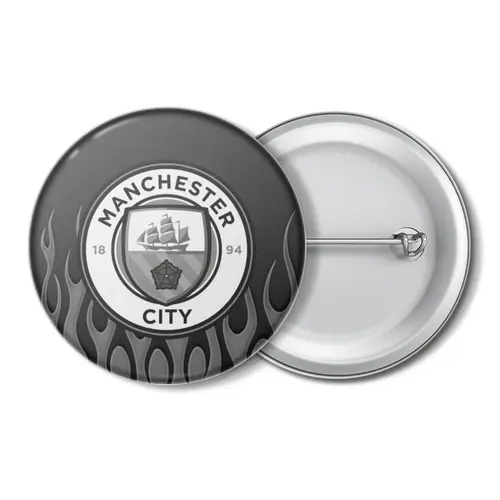 Заказать значки в Москве. Значок Manchester City от THE_NISE  - готовые дизайны и нанесение принтов.