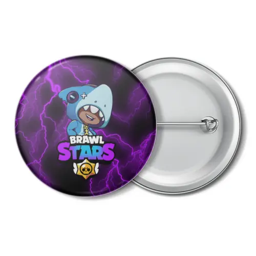 Заказать значки в Москве. Значок Brawl Stars Leon Shark от weeert - готовые дизайны и нанесение принтов.