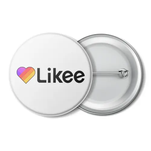 Заказать значки в Москве. Значок Likee  от DESIGNER   - готовые дизайны и нанесение принтов.