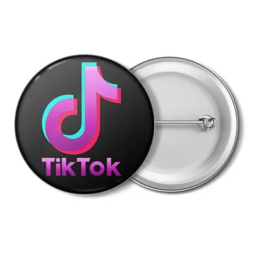Заказать значки в Москве. Значок TIK TOK (Tik Tok video) от vista12761@rambler.ru - готовые дизайны и нанесение принтов.