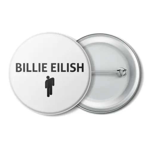 Заказать значки в Москве. Значок Billie Eilish от DESIGNER   - готовые дизайны и нанесение принтов.