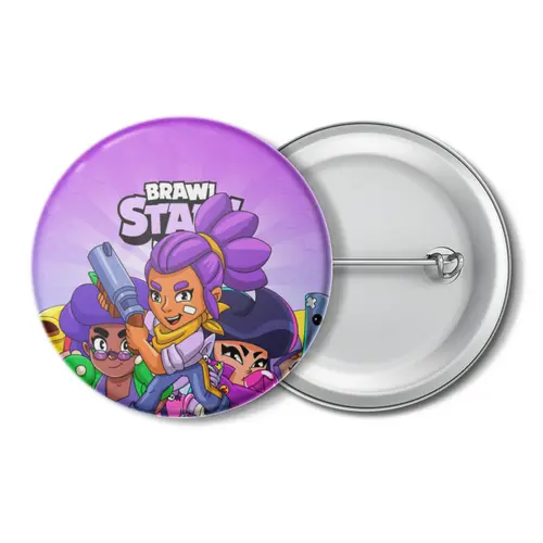 Заказать значки в Москве. Значок BRAWL STARS SHELLY  от geekbox - готовые дизайны и нанесение принтов.