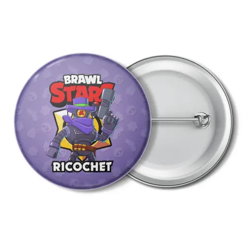 Заказать значки в Москве. Значок BRAWL STARS RICOCHET от geekbox - готовые дизайны и нанесение принтов.