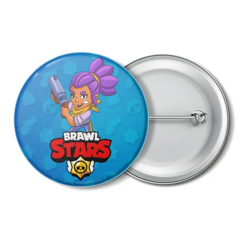 Заказать значки в Москве. Значок BRAWL STARS SHELLY  от geekbox - готовые дизайны и нанесение принтов.