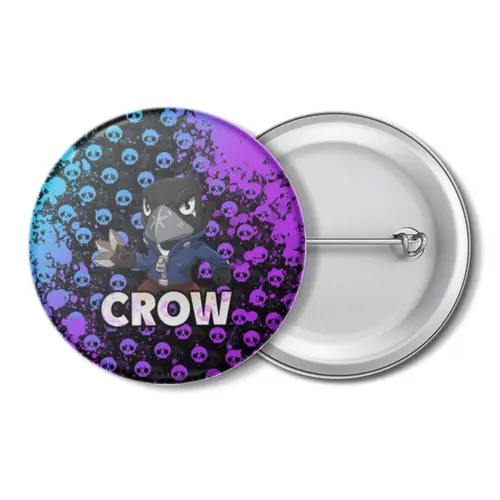 Заказать значки в Москве. Значок Brawl Stars Crow от weeert - готовые дизайны и нанесение принтов.