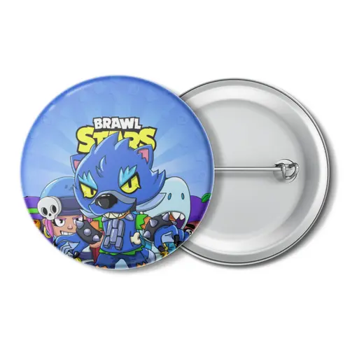 Заказать значки в Москве. Значок BRAWL STARS LEON от geekbox - готовые дизайны и нанесение принтов.