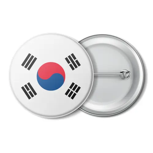 Заказать значки в Москве. Значок KOREA от Alia Kim - готовые дизайны и нанесение принтов.