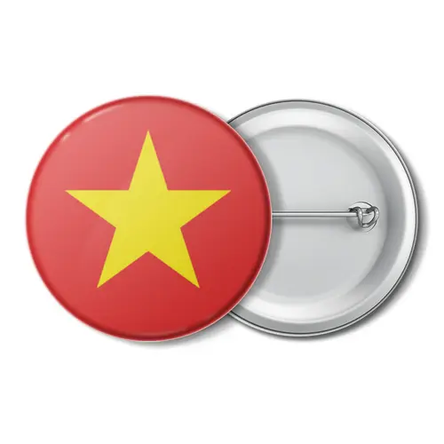 Заказать значки в Москве. Значок Вьетнам от YellowCloverShop - готовые дизайны и нанесение принтов.