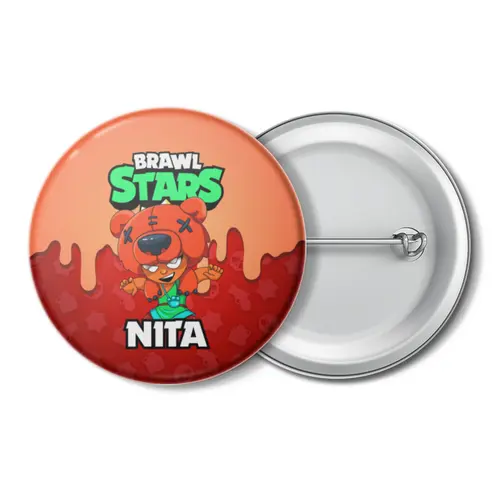 Заказать значки в Москве. Значок BRAWL STARS NITA от geekbox - готовые дизайны и нанесение принтов.