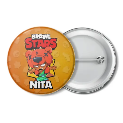 Заказать значки в Москве. Значок BRAWL STARS NITA от geekbox - готовые дизайны и нанесение принтов.