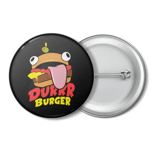 Заказать значки в Москве. Значок Fortnite Durrr Burger от geekbox - готовые дизайны и нанесение принтов.