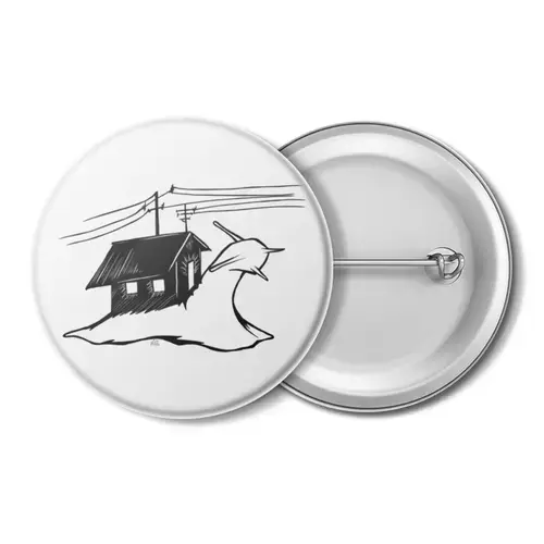 Заказать значки в Москве. Значок Улитка - Домик от etana.shop@yandex.ru - готовые дизайны и нанесение принтов.