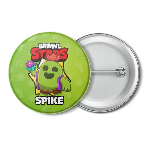 Заказать значки в Москве. Значок BRAWL STARS SPIKE от geekbox - готовые дизайны и нанесение принтов.