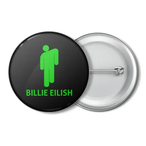 Заказать значки в Москве. Значок Billie Eilish от DESIGNER   - готовые дизайны и нанесение принтов.